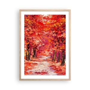 Affiche dans un chêne clair - Poster - Impression d'automne - 50x70 cm