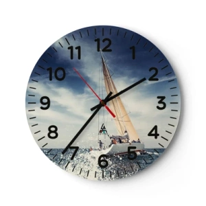 Horloge murale - Pendule murale - Ils ne nous rattraperont pas ! - 40x40 cm