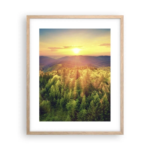 Affiche dans un chêne clair - Poster - Monts et sommets - 40x50 cm