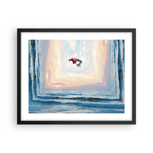 Affiche dans un cadre noir - Poster - Vers une autre dimension - 50x40 cm