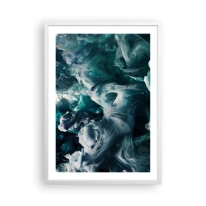 Affiche dans un cadre blanc - Poster - Mouvement des couleurs - 50x70 cm