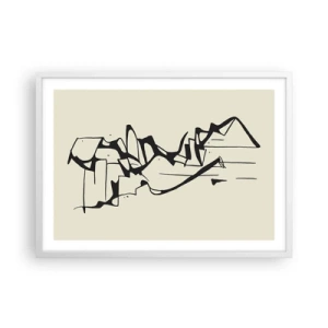 Affiche dans un cadre blanc - Poster - Peut-être un paysage - 70x50 cm