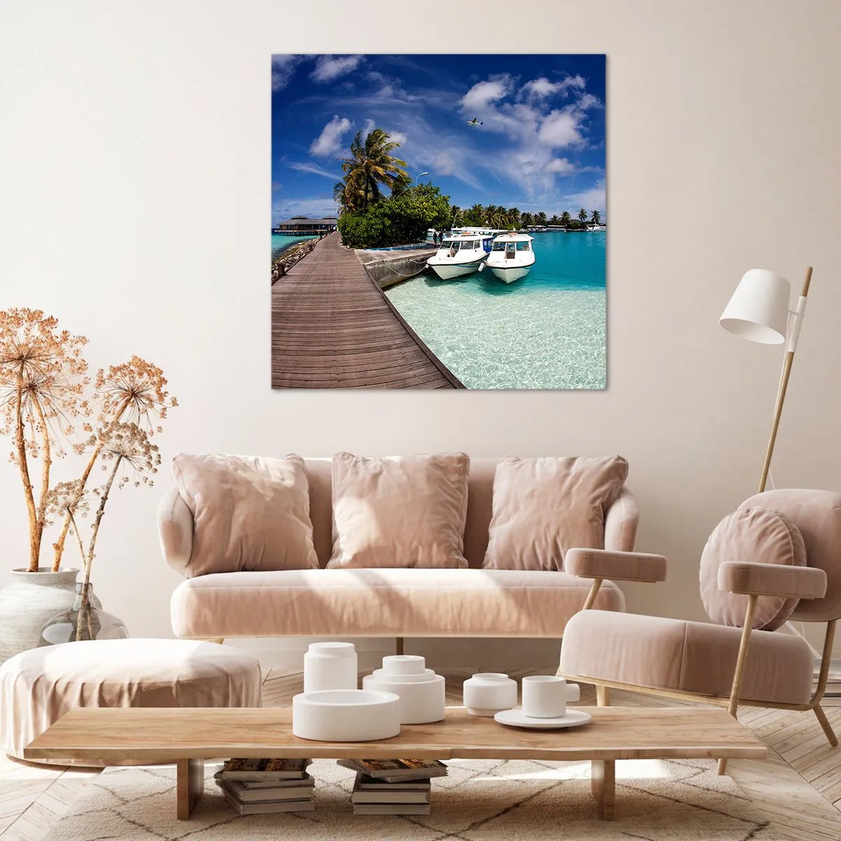 Impression sur toile - Image sur toile - Et cependant, le paradis existe bien - 70x70 cm