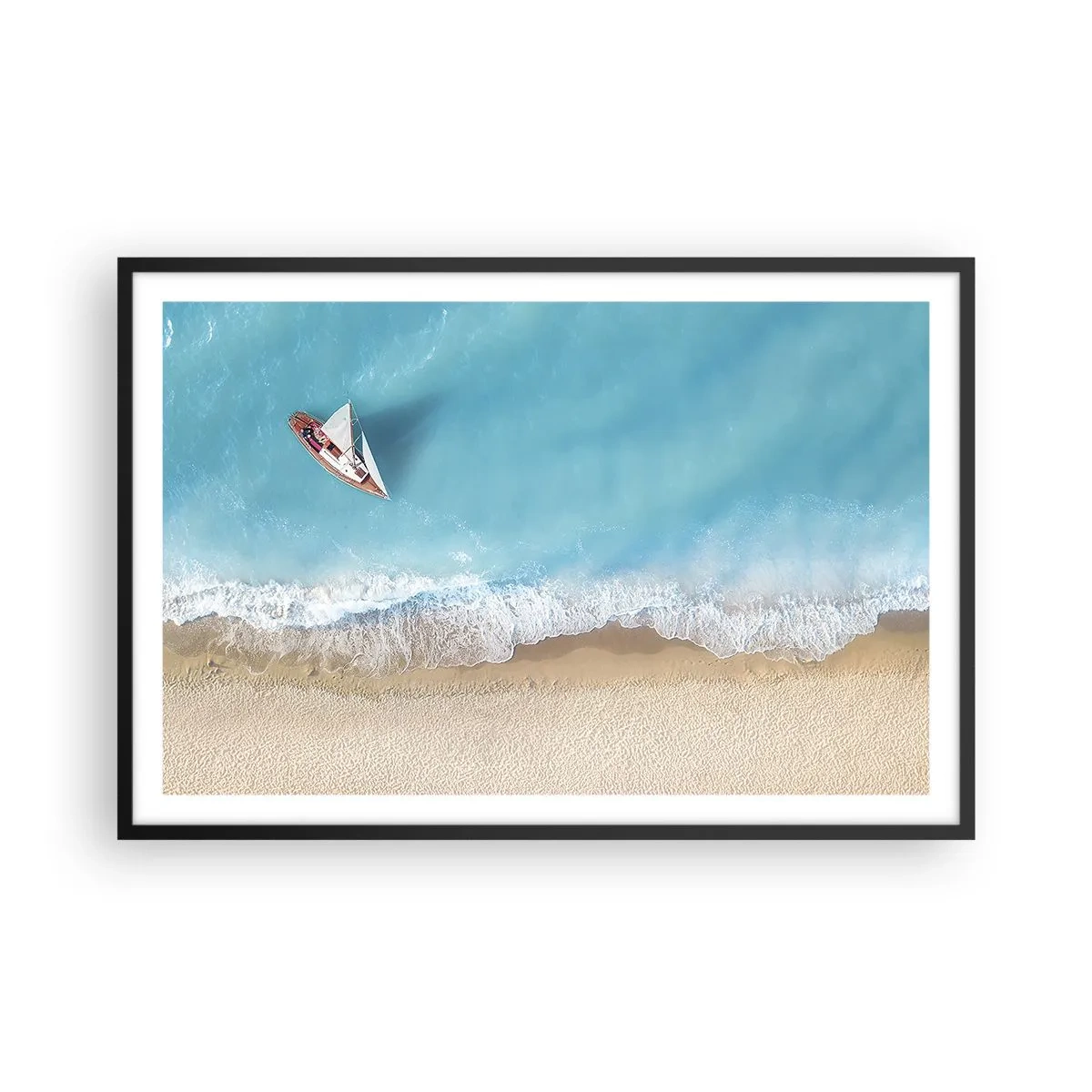 Affiche dans un cadre noir - Poster - A la frontière de l'azur et de l'or - 91x61 cm