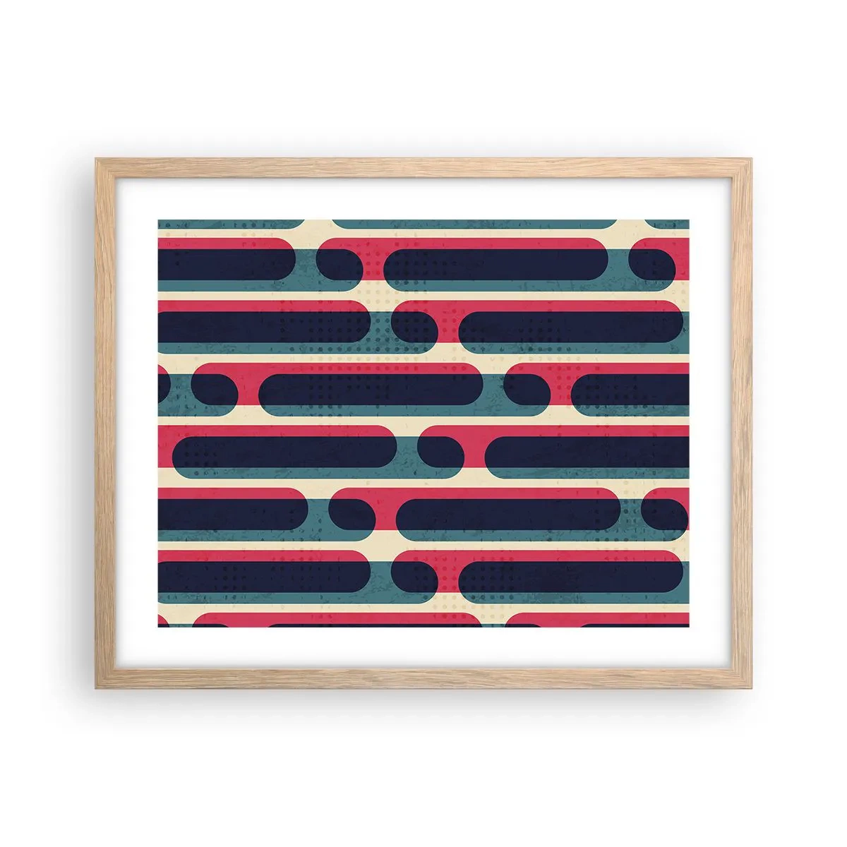 Affiche dans un chêne clair - Poster - En profondeur et sur l'avant - 50x40 cm