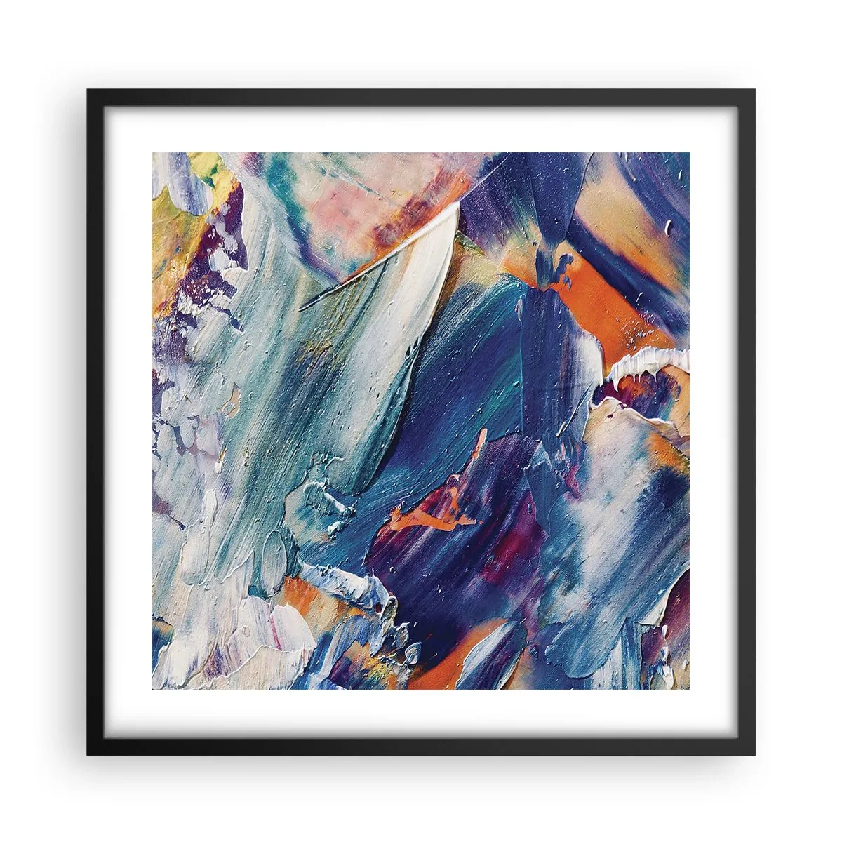 Affiche dans un cadre noir - Poster - Confusion des couleurs - 50x50 cm