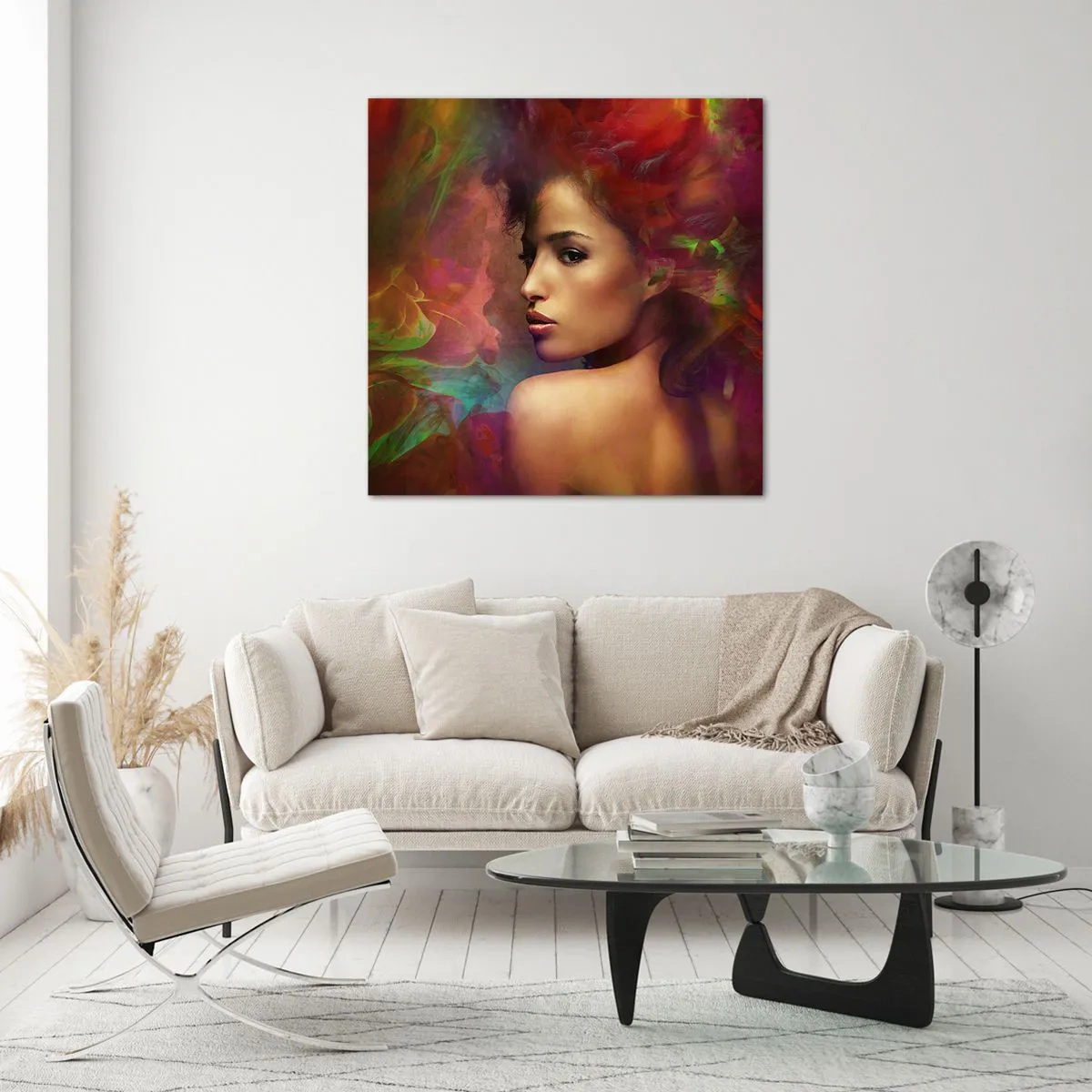 Impression sur verre - Image sur verre - Plus beau qu'un arc-en-ciel, aussi délicat qu'un brouillard - 70x70 cm