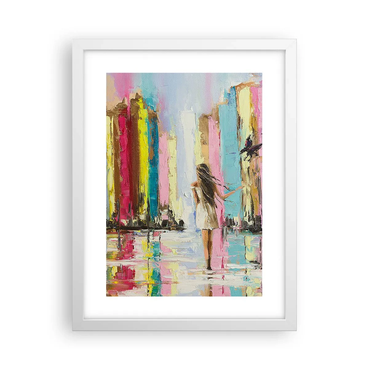 Affiche dans un cadre blanc - Poster - Viens avec moi - 30x40 cm