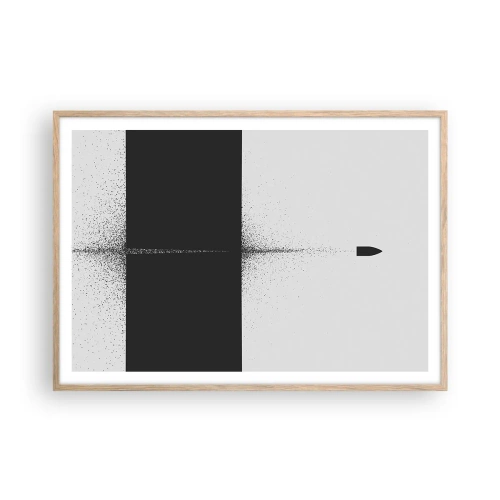 Affiche dans un chêne clair - Poster - Droit au but - 100x70 cm