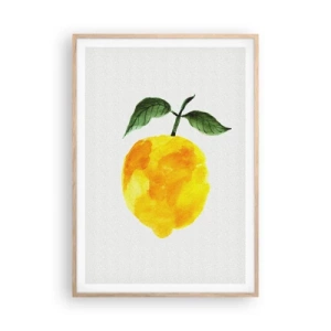 Affiche dans un chêne clair - Poster - Comment reconnaitre le goût du soleil - 70x100 cm