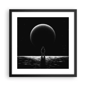 Affiche dans un cadre noir - Poster - Face à face - 40x40 cm