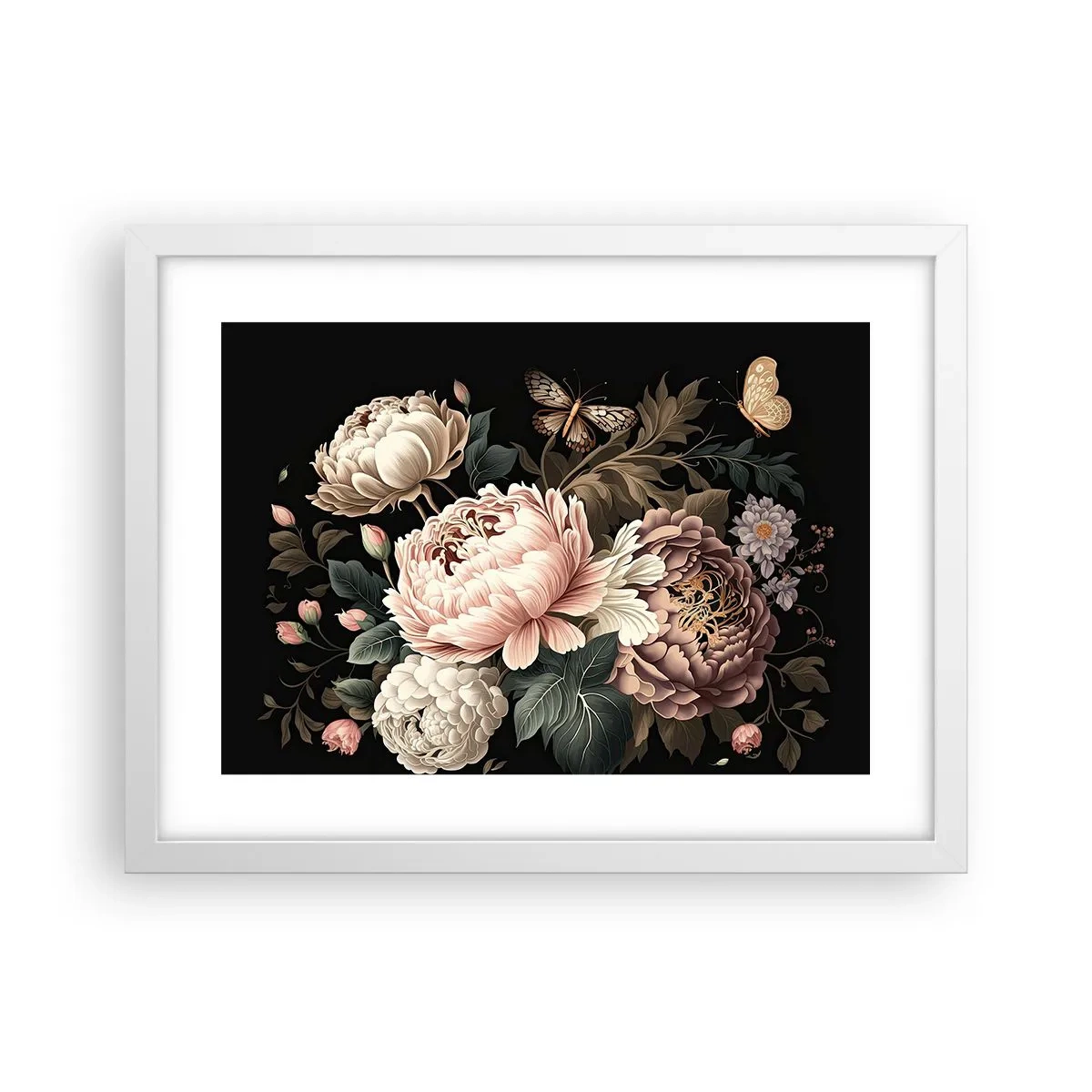 Affiche dans un cadre blanc - Poster - De style baroque - 40x30 cm