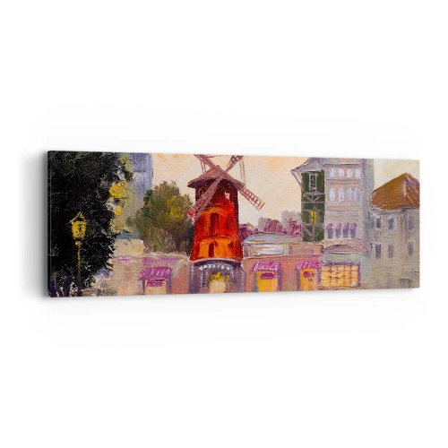 Impression sur toile - Image sur toile - Icones parisiennes – le Moulin rouge - 90x30 cm