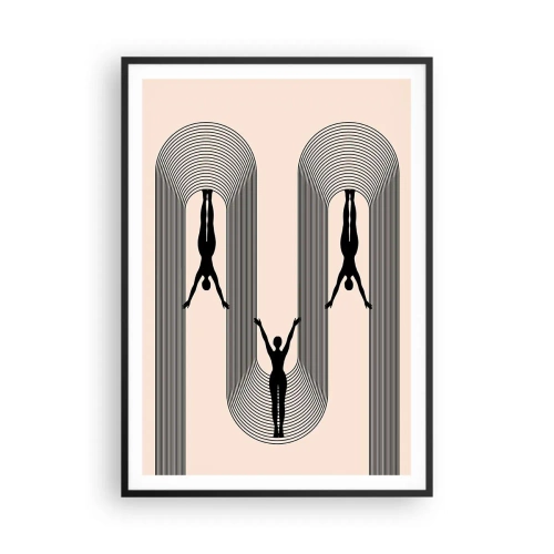 Affiche dans un cadre noir - Poster - Les jambes en l’air - 70x100 cm