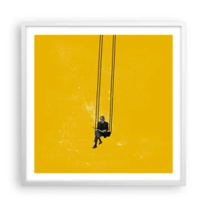 Affiche dans un cadre blanc - Poster - Un jour comme tous les jours - 60x60 cm