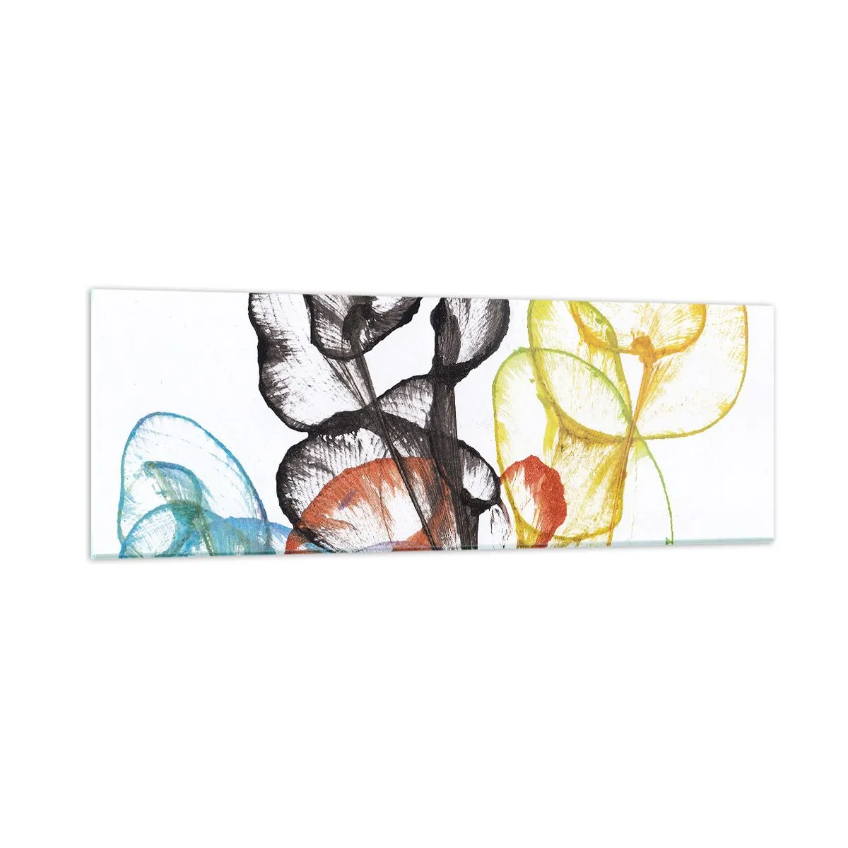 Impression sur verre - Image sur verre - Fleurs avec une âme - 90x30 cm