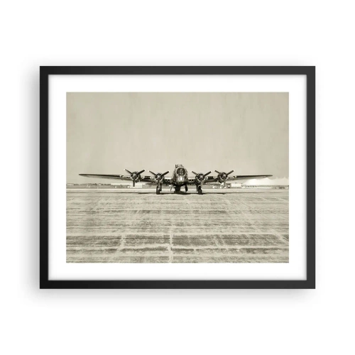 Affiche dans un cadre noir - Poster - Toujours prêt! - 50x40 cm