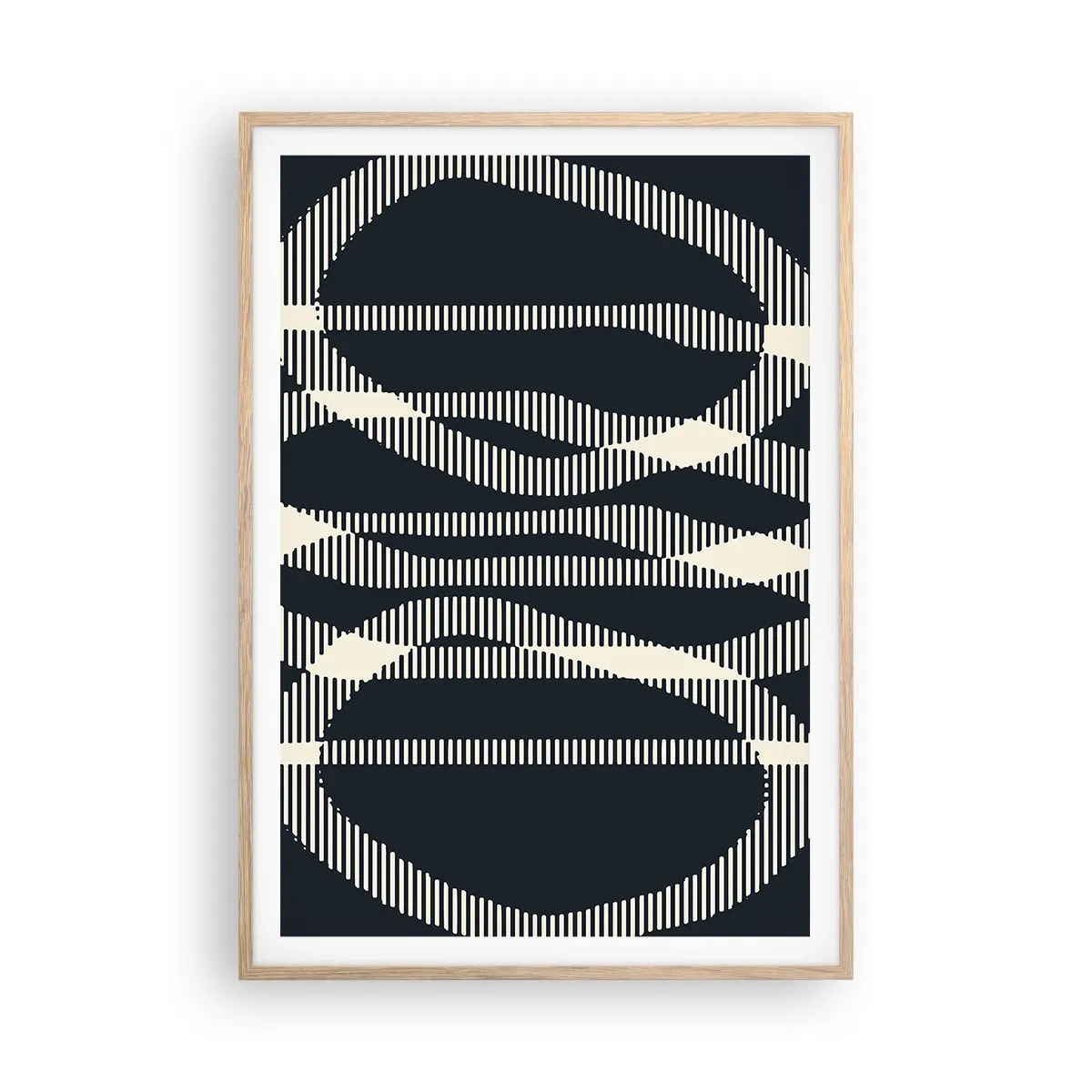 Affiche dans un chêne clair - Poster - Une tentative de briser l'obscurité - 70x100 cm