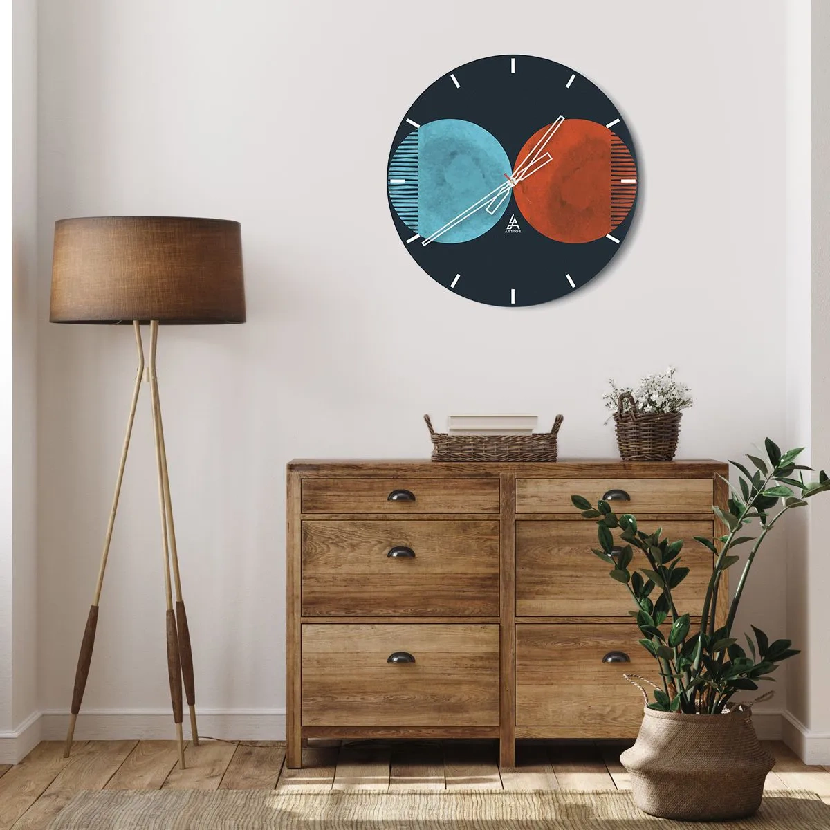 Horloge murale - Pendule murale - Seulement la géométrie ? - 40x40 cm