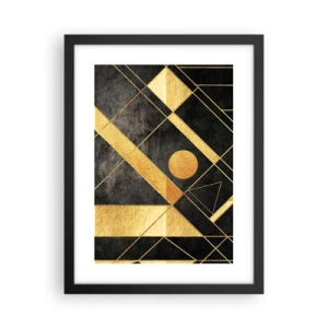 Affiche dans un cadre noir - Poster - Soleil du désert - 30x40 cm