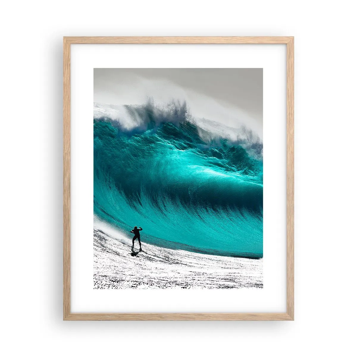 Affiche dans un chêne clair - Poster - Challenge accepté - 40x50 cm