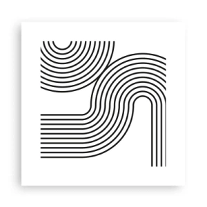 Affiche - Poster - En plein virage - 30x30 cm