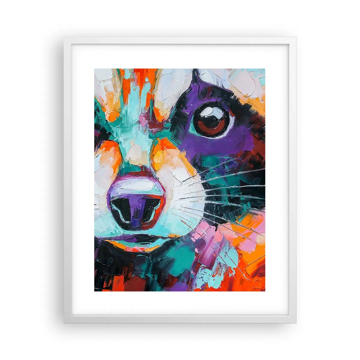 Affiche dans un cadre blanc - Poster - Uniquement de belles émotions - 40x50 cm