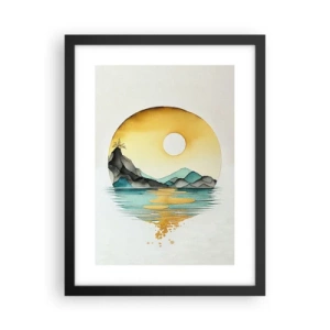 Affiche dans un cadre noir - Poster - Dans le cercle de la beauté - 30x40 cm