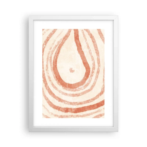 Affiche dans un cadre blanc - Poster - Cercles de corail – composition - 30x40 cm