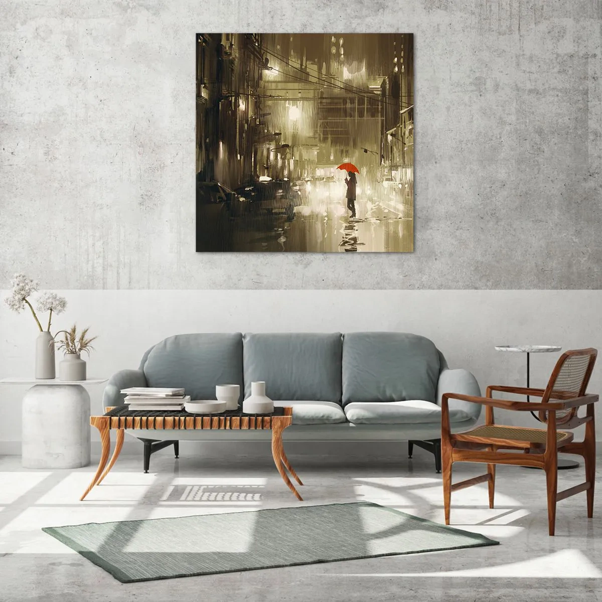 Impression sur verre - Image sur verre - Seule mais pas solitaire - 60x60 cm