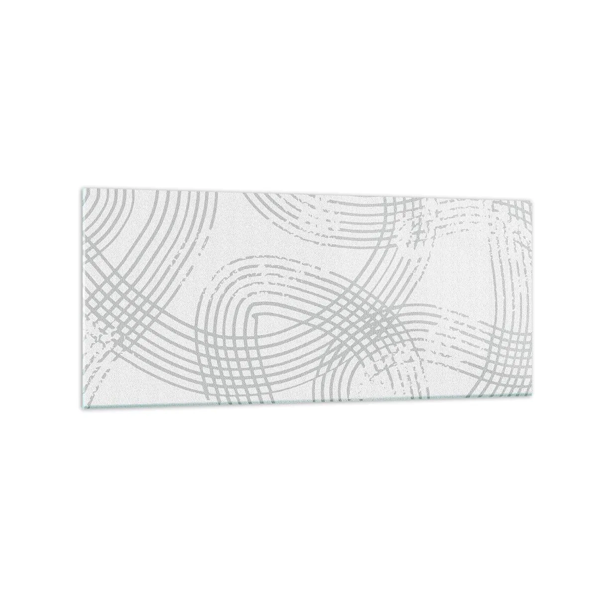 Impression sur verre - Image sur verre - Un motif subtil avec des lignes entrelacées dans des tons clairs - 120x50cm - Il n'y a pas de chemin droit - Décoration murale moderne pour le salon et la chambre ARTTOR