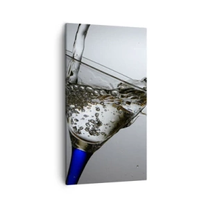 Impression sur toile - Image sur toile - Eau cristalline dans un verre cristal - 45x80 cm