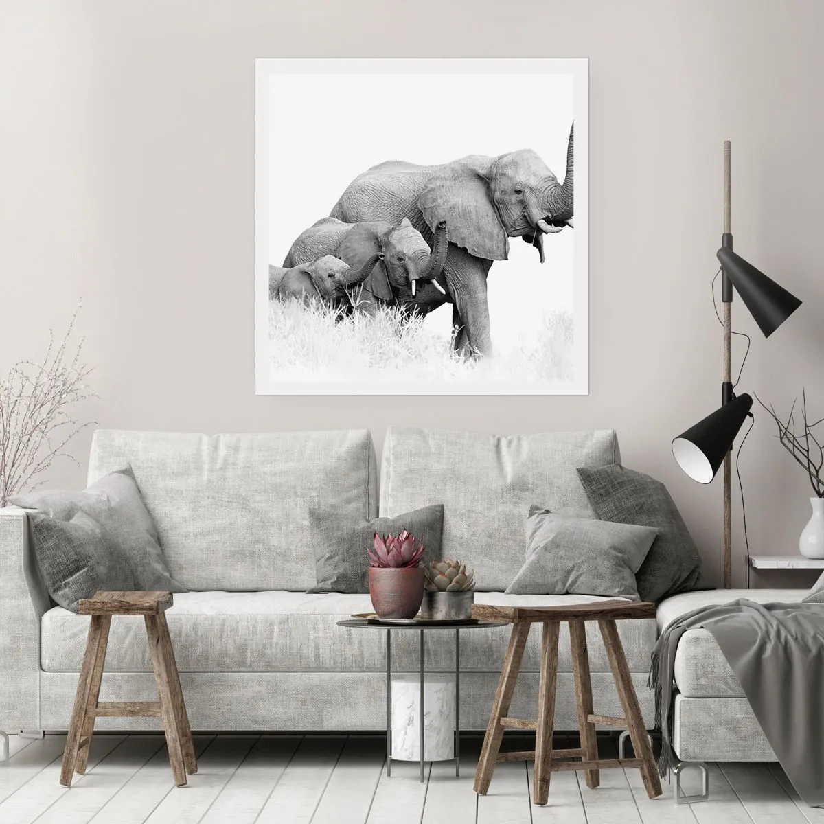 Affiche - Poster - Un, deux, trois - 50x50 cm