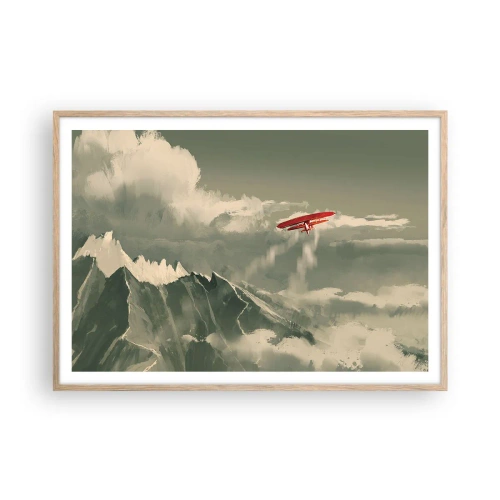 Affiche dans un chêne clair - Poster - Pionnier intrépide - 100x70 cm