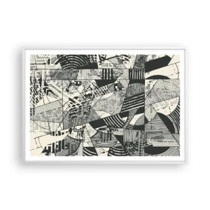 Affiche dans un cadre blanc - Poster - Dynamique du modernisme - 100x70 cm