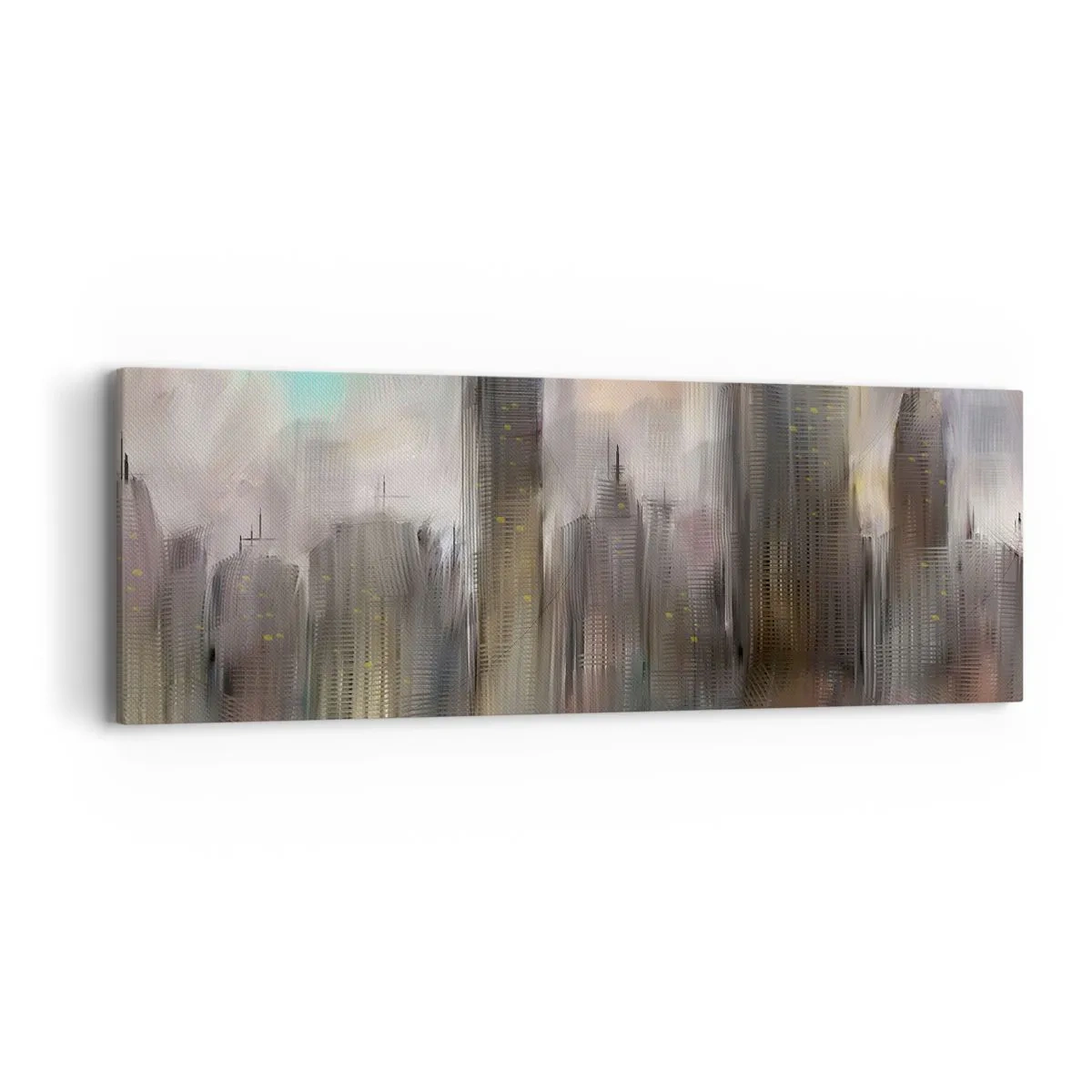 Impression sur toile - Image sur toile - Une composition d'acier, de pierre et de brouillard - 90x30 cm