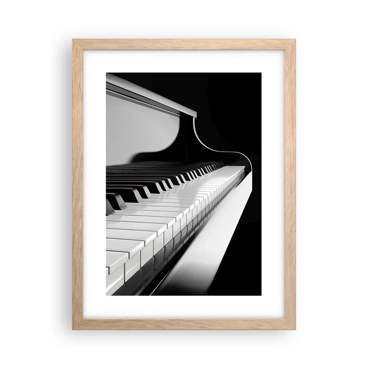 Affiche dans un chêne clair - Poster - Harmonie des formes et des couleurs - 30x40 cm