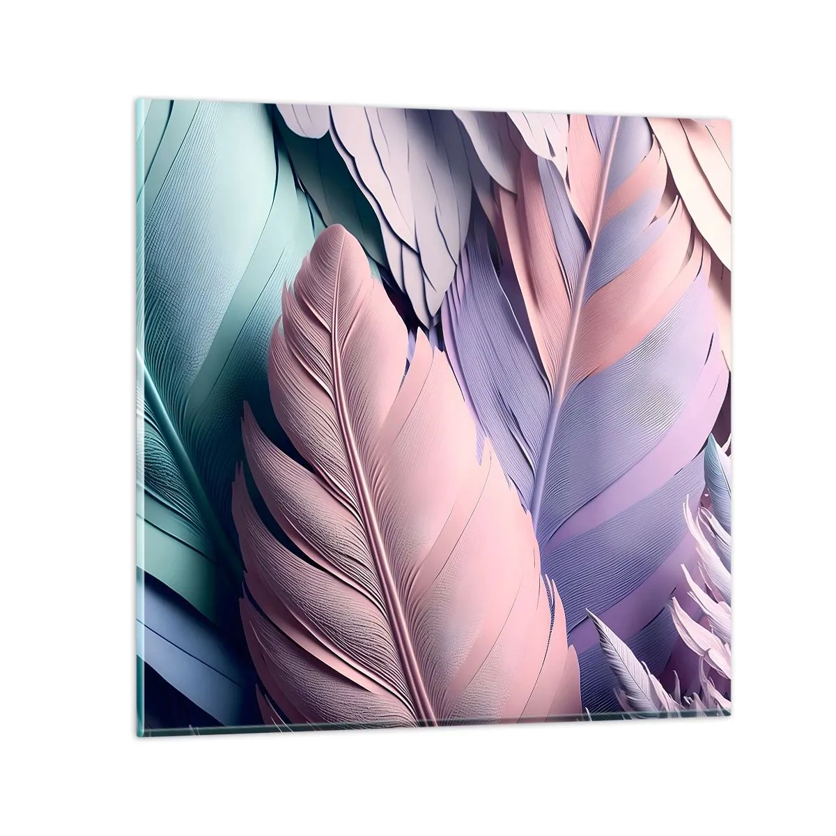 Impression sur verre - Image sur verre - Oiseau chic - 40x40 cm