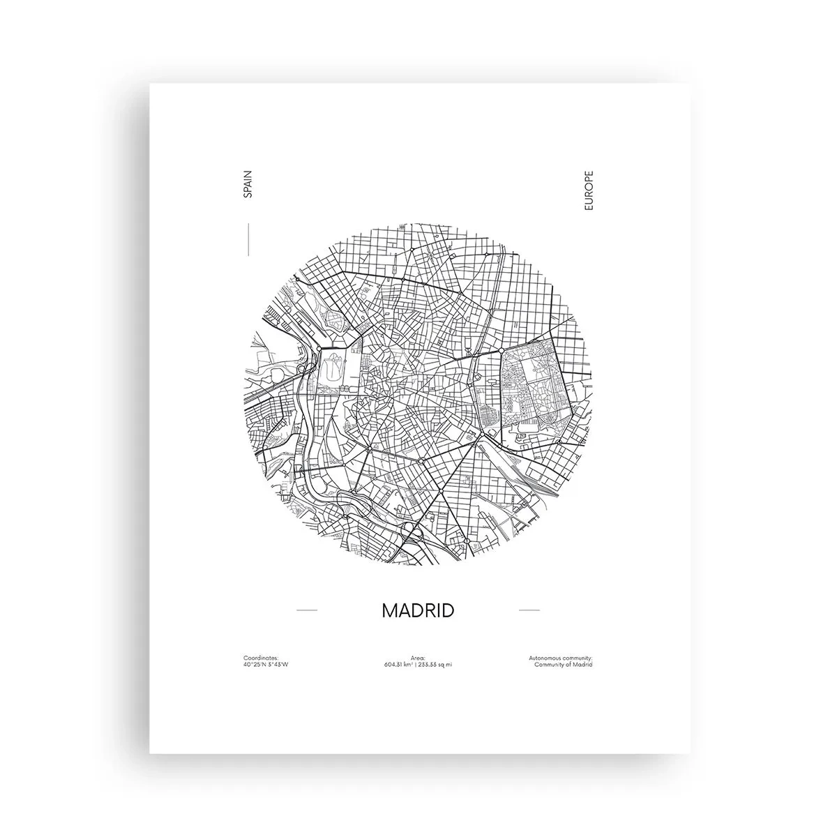 Affiche - Poster - Anatomie de Madrid - 40x50 cm