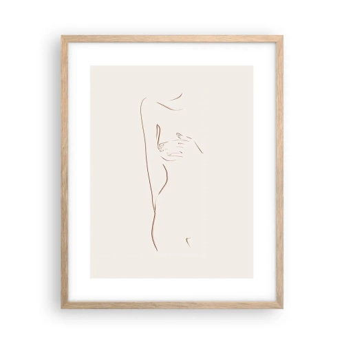 Affiche dans un chêne clair - Poster - La forme du désir - 40x50 cm