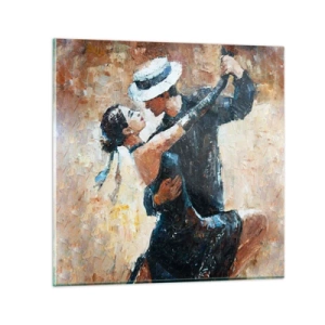 Impression sur verre - Image sur verre - À la Rudolf Valentino - 40x40 cm