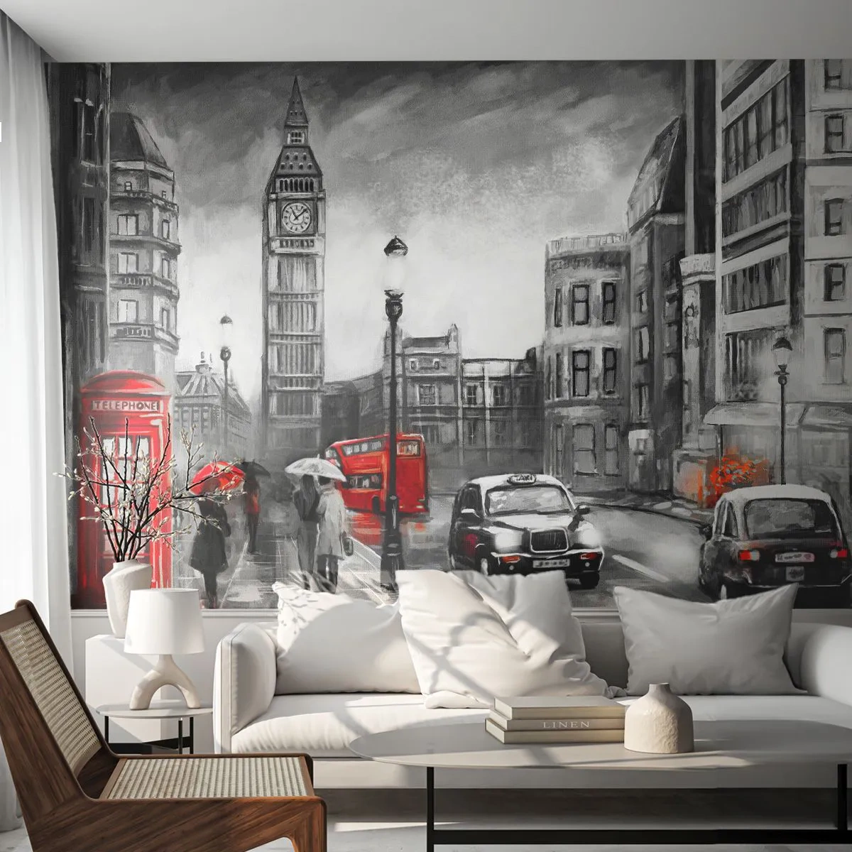 Papier Peint Autocollant Deluxe Sticker - Pas du tout une ville grise - Londres, Ville, Architecture - 400x280 cm