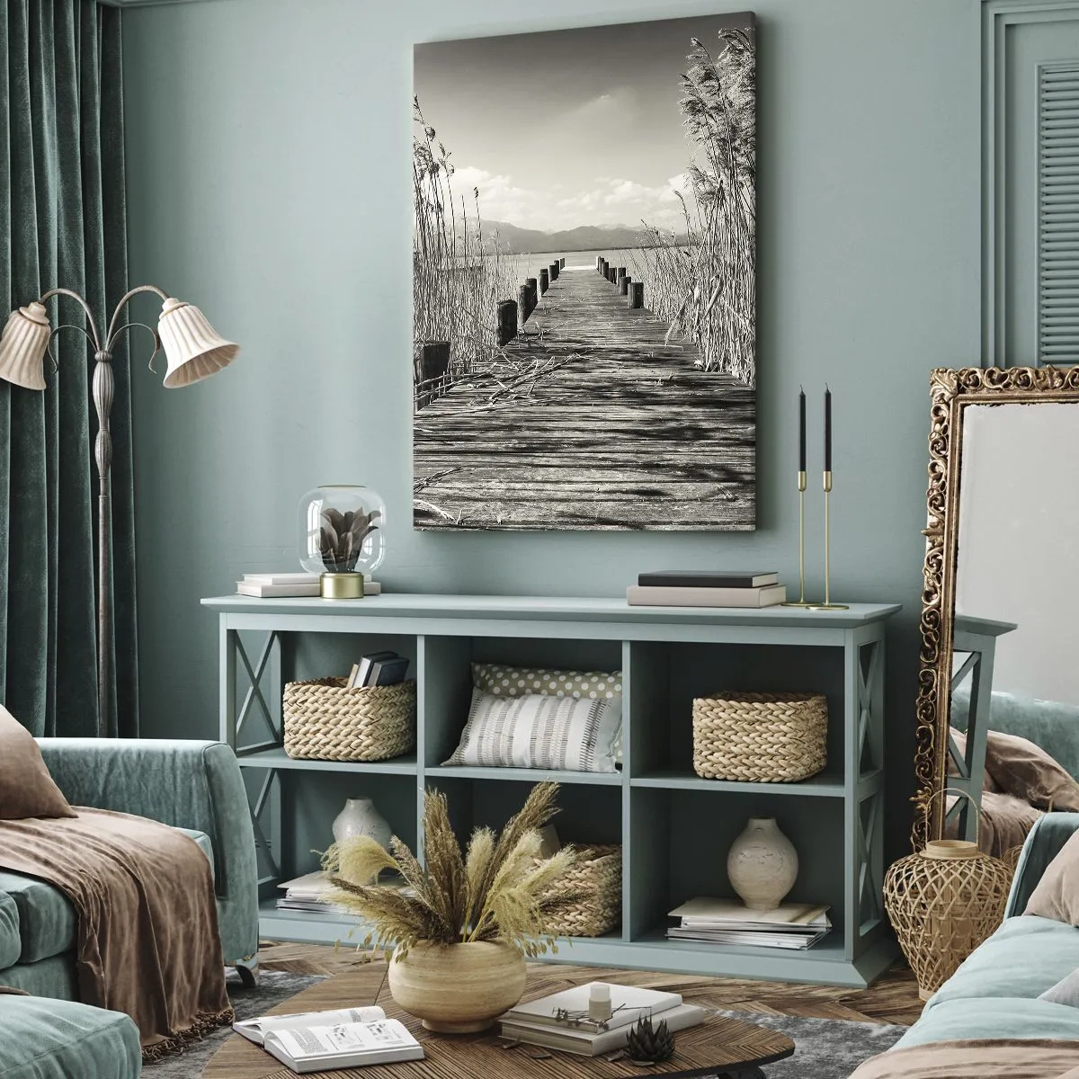 Impression sur toile - Image sur toile - Dans le calme de l'herbe - 55x100 cm