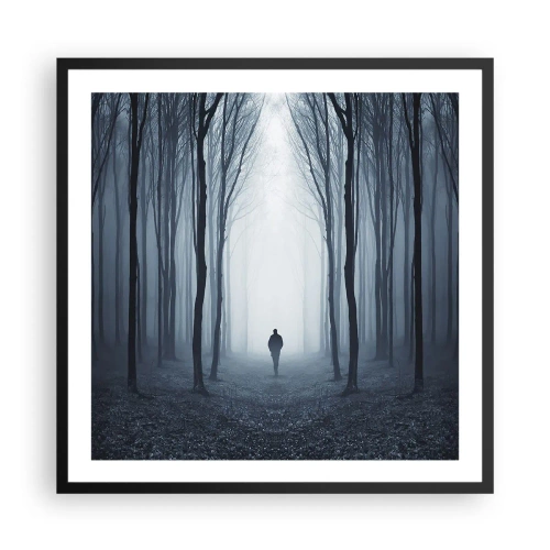 Affiche dans un cadre noir - Poster - Tout est simple et clair - 60x60 cm