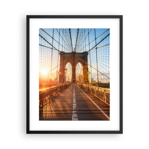 Affiche dans un cadre noir - Poster - Sur le pont d'or - 40x50 cm