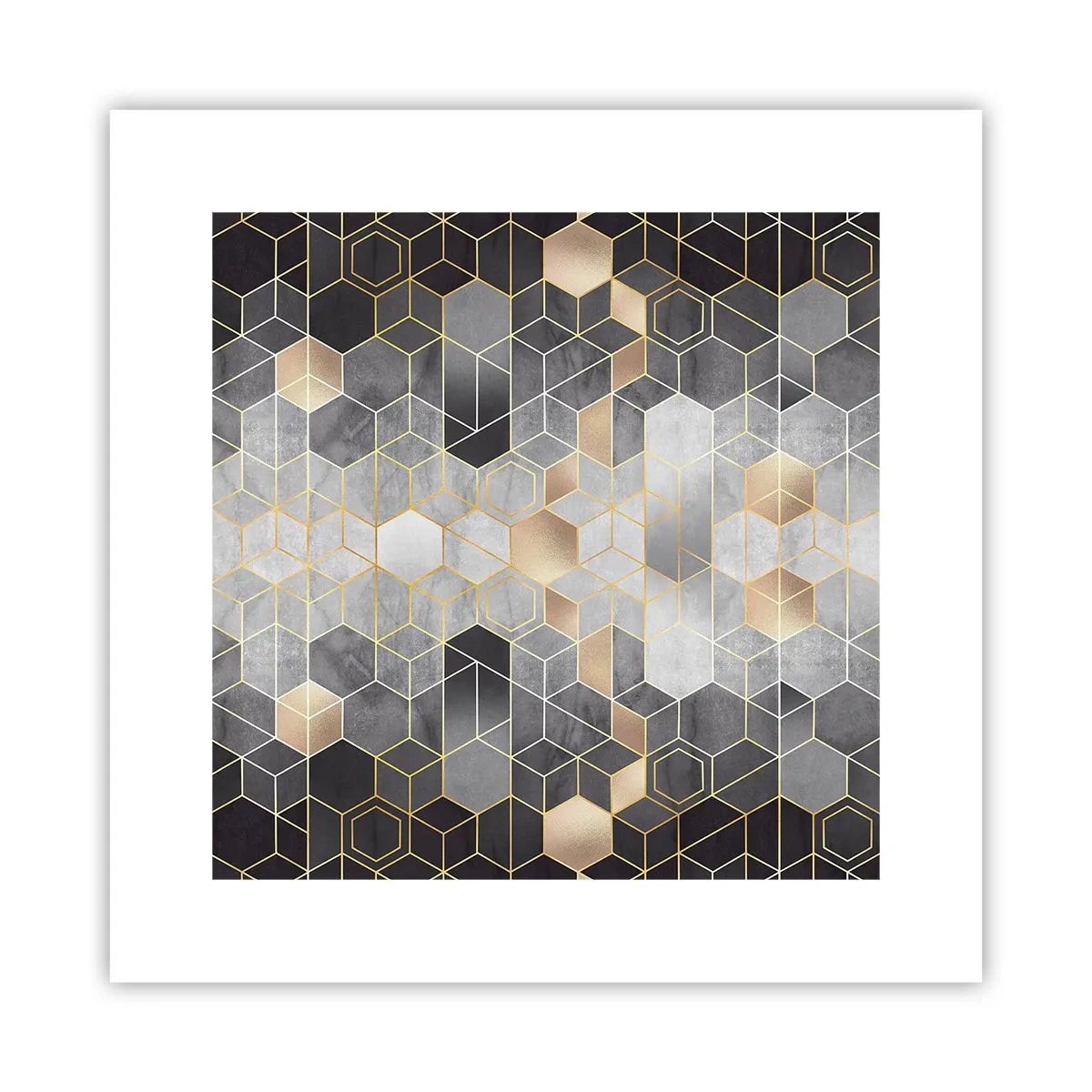 Affiche - Poster - Composition de diamants - 30x30 cm