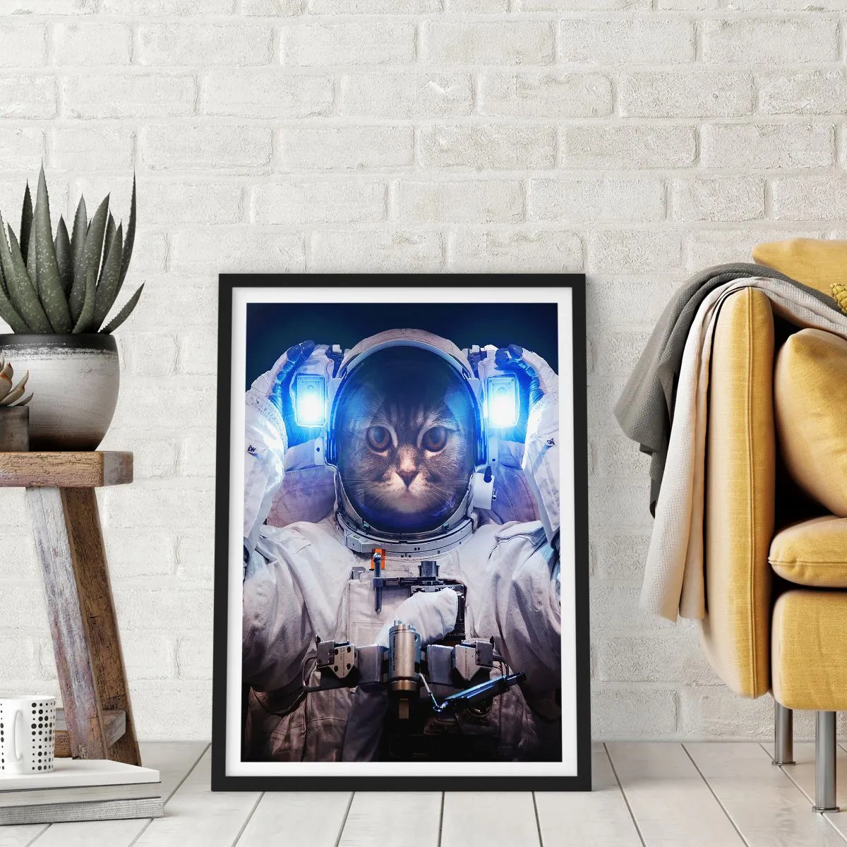 Affiche dans un cadre noir - Poster - Houston, vous avez un problème - 61x91 cm