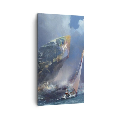 Impression sur toile - Image sur toile - Celui qui est courageux, gagne - 45x80 cm