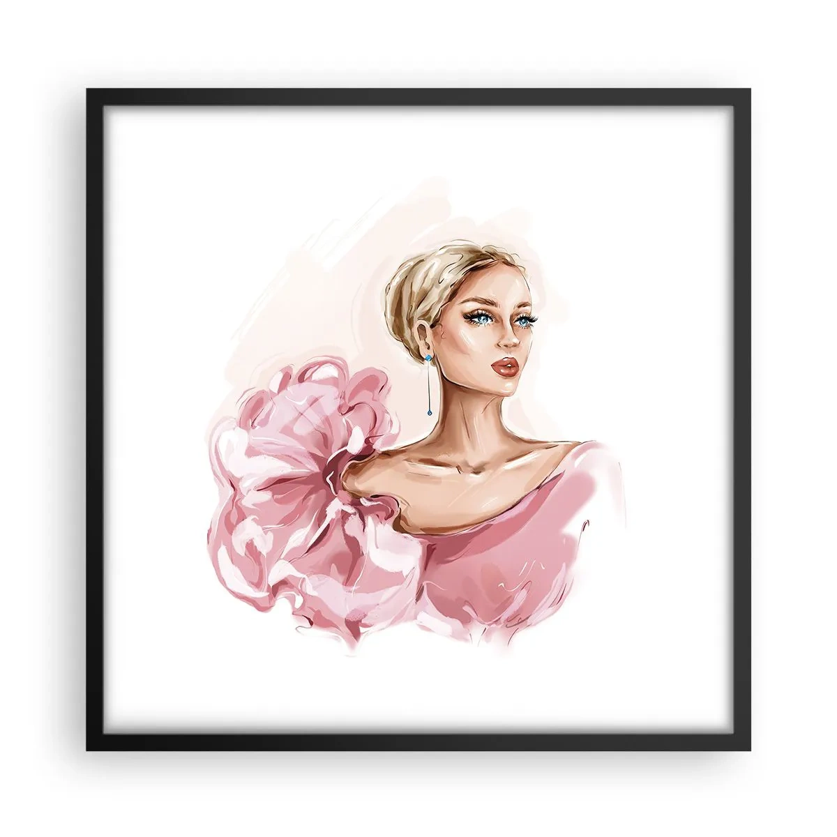 Affiche dans un cadre noir - Poster - Comme peinte... - 50x50 cm