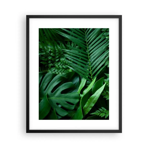 Affiche dans un cadre noir - Poster - Emmitouflé de verdure - 40x50 cm